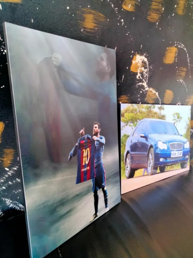 Messi Barcelona No. 10 – Football wall art mount by Kwanza Images